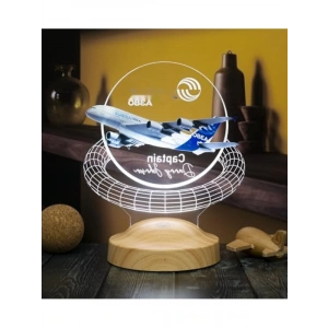 Kişiye Özel 3D Uçak Temalı Renkli LED Lamba