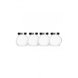 Kısmen Şeffaf Cam Kavanoz Seti, 4 Adet (15 cl)