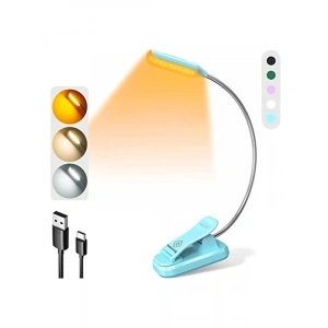 Kitap Okuma Işığı, 10 LED Parlaklık ve Renk Seçenekleri ile Şarj Edilebilir