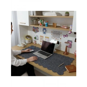 Kıvrımlı Kenarlı Keçe Mouse Pad - 98x45 cm Antrasit