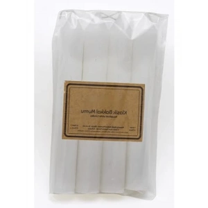 Klasik Beyaz Paraffin Mum Seti - 4lü Paket