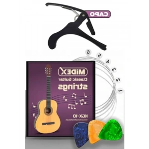 Klasik Gitar Teli Takımı, Pena ve Kapo Seti ile Birlikte