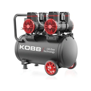 Kobb KBK50S2 4.0 Hp 50 Lt 8 Bar Çift Motorlu Yağsız Sessiz Taşınabilir Hava Kompresörü