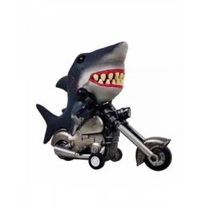 Koca Kafalı Hayvan Figürü - Motosikletli Köpek Balığı