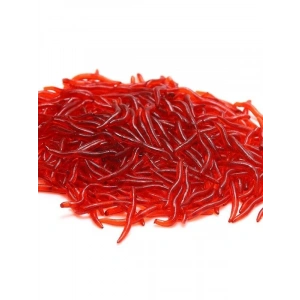 Kokulu Yapay Silikon Solucan, 3,5 cm, 100 Adet Paket