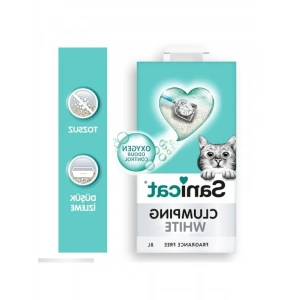 Kokusuz Topaklanan Kedi Kumu - Beyaz, 8L, Etkili Kullanım