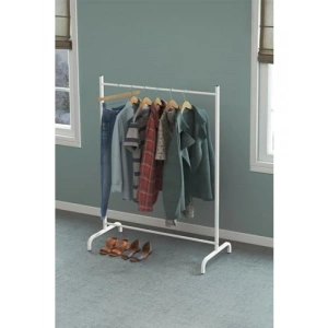 Kolay Montajlı Ayaklı Elbise Askılığı - Beyaz