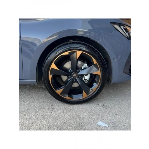 Kolay Uygulama ile Metalik Mat Bakır Jant Kaplama Sticker Seti