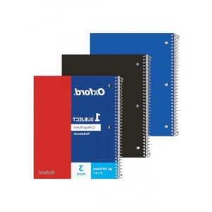 Kolej Çizgili Spiral Not Defteri - 3lü Paket