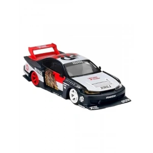 Koleksiyonluk 1:64 Ölçekli Diecast Model Araç - Beyaz/Siyah Grafiklerle