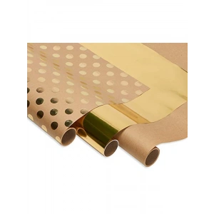 Kraft Ambalaj Kağıdı, Altın Puantiyeli, 3 Rulo