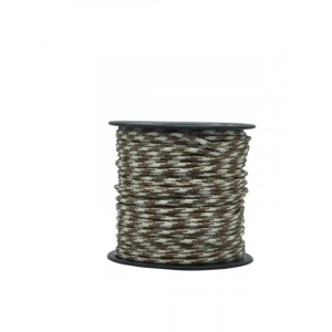 Krem Taba Desenli 2 mm Paracord İp, 30 Metre Uzunluk