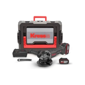 Kress KUH10.2 20 Volt 4.0 Ah Li-Ion Çift Akülü 125 mm Kömürsüz Profesyonel Şarjlı Devir Ayarlı Avuç Taşlama