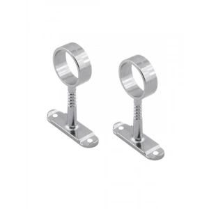 Krom Askı Flanşı - Oval Dolap Boru Sabitleme Aparatı (2 ADET)