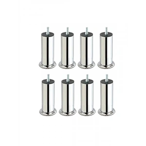 Krom Kaplama Metal Mobilya Ayağı, 12 cm Boy ve 3/8 Kalın Diş