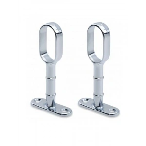 Krom Kaplama Oval Dolap Askı Flanşı - 2 Adet, Güçlü ve Dayanıklı