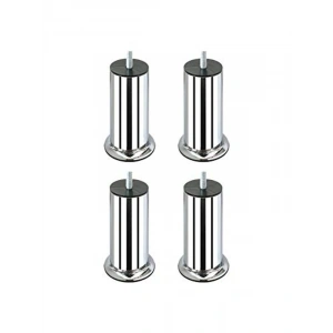 Krom Metal Baza Koltuk Kanepe Ayağı, 12 cm, İnce Dişli