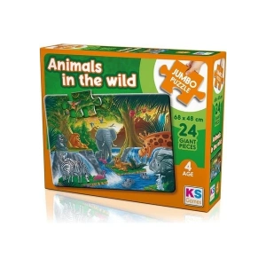 KS Games Animal In The Wild 24 Parça Jumbo Boy Puzzle