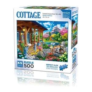 KS Games Colorful House Near The Lake 500 Parça Puzzle
