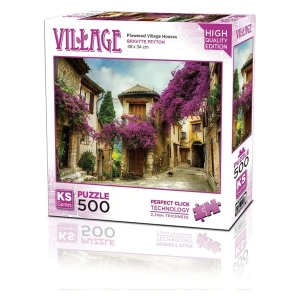 KS Games Flowered Village House 500 Parça Puzzle