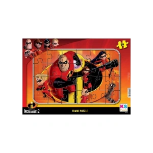 KS Games Incredibles Family İnanilmaz Aile 2 Frame Puzzle 24Lü
