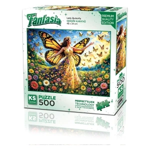 Ks Games Lady Butterfly 500 Parça Puzzle