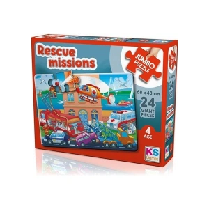 KS Games Rescue Missions Jumbo Puzzle 24 Parça
