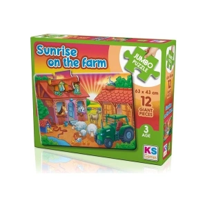 KS Games Sinerjim Sunrise On The Farm 12 Parça Puzzle