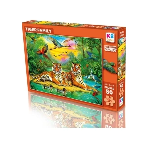 Ks Games Tiger Family 50 Parça Puzzle