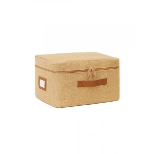 Küçük Boy Jüt Kumaş Hurç (30 x 22 x 18 cm)