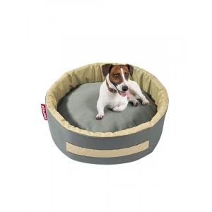 Küçük Irk Köpek Yatağı ve Kedi Yatağı Antrasit Bej 45 cm