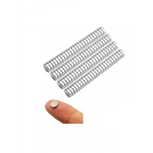 Küçük Yuvarlak 5 mm Çap Mıknatıs, 100 Adet, Kalınlığı 1 mm, Çok Amaçlı Kullanım