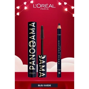 LOréal Paris Loreal Paris Panorama Blue Suede Maskara + Haute Couleur Göz Kalemi