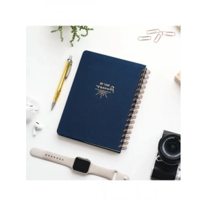 Lacivert Renkli Spiralli Sert Kapak Not Defteri