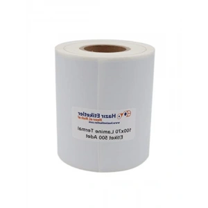Lamine Termal Etiket 100mm x 70mm, 500 Adet Rulo