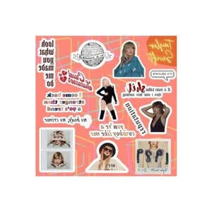 Laptop ve Telefon İçin Sticker Seti - Taylor Swift Temalı