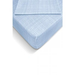 Lastikli Çarşaf Seti - 160x200 cm Açık Mavi