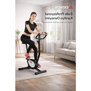 LCD Ekranlı Dikey Kondisyon Bisikleti - Ayarlanabilir Direnç
