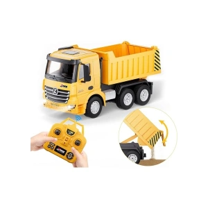 Learning Fun 1:18 9ch 2.4ghz Şarjlı Rc Uzaktan Kumandalı Damperli Kamyon Oyuncak Inşaat Aracı