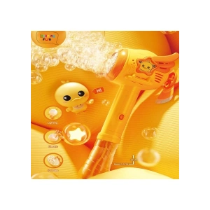 Learning Fun Arka Pervaneli Işıklı Pilli Oyuncak Baloncuk Tabancası Sevimli Ördek Köpük Makinesi Bubble Gun