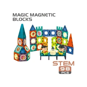 Learning Fun Manyetik Oyuncak Manyetik Blok Seti Stem Oyuncak 52 Parça Magic Magnetic Blocks
