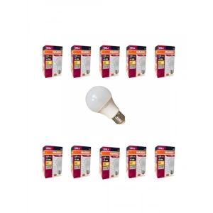 LED Ampul, 8.5W Güç, 2700K Sıcak Sarı Işık ile Enerji Tasarruflu 10lu Paket