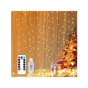 LED Işık Perdesi - 3 x 3 m, 300 LED, Su Geçirmez