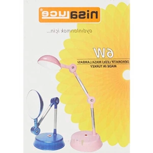 Led Işıklı Masa Lambası, Beyaz Tasarım