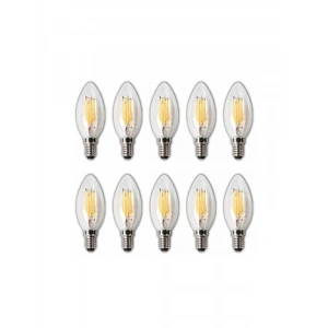 LED Rustik Mum Buji Ampul, E14 Duy, 10lu Paket