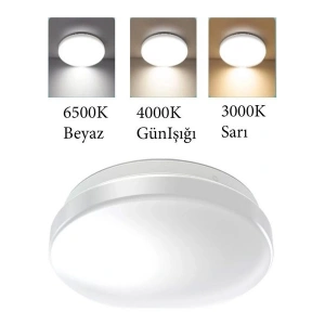 Ledvance Osram - Ledvance 12W LED Plafonyer 6500K Beyaz Işık - Tavan Armatür Banyo Lambası