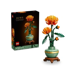 LEGO® Botanicals Krizantem 10368 – Anneler Günü Hediyesi Pastel Yeşil Saksı İçeren Dekoratif Çiçek Modeli Yapım Seti (278 Parça)