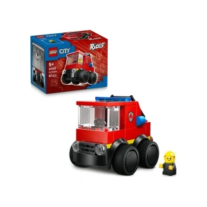 LEGO® City Araçlar – İtfaiye Kamyonu - İtfaiyeci Minifigürüyle Mini Araba Oyuncak Yapım Seti - 60482