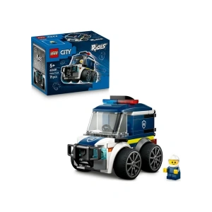 LEGO® City Araçlar – Polis Kamyonu - Polis Memuru Minifigürlü Mini Araba Oyuncak Yapım Seti - 60481