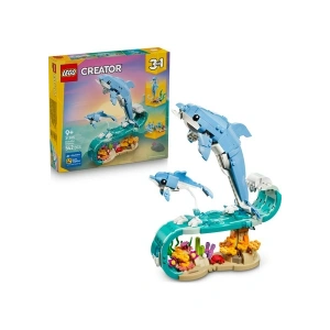 LEGO® Creator 3ü 1 Arada Deniz Hayvanları: Güzel Yunuslar 31385 – 9+ için Yaratıcı Oyuncak Yapım Seti (542P)